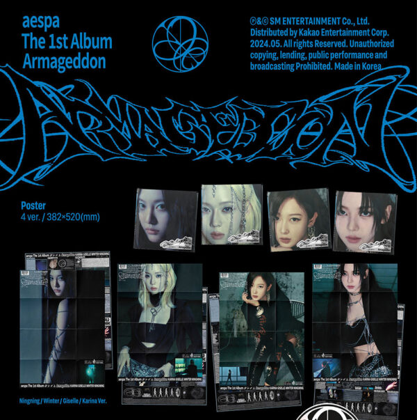 aespa - The 1st Album [Armageddon] (Poster Ver.) (GISELLE Ver. , NINNING ver. , Winter ver. ) Kaeguli KPOP Shop Albums and Merchandise