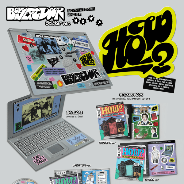 BOYNEXTDOOR - 2nd EP [HOW?] (Sticker ver.) (Random) Kaeguli KPOP Shop Albums and Merchandise