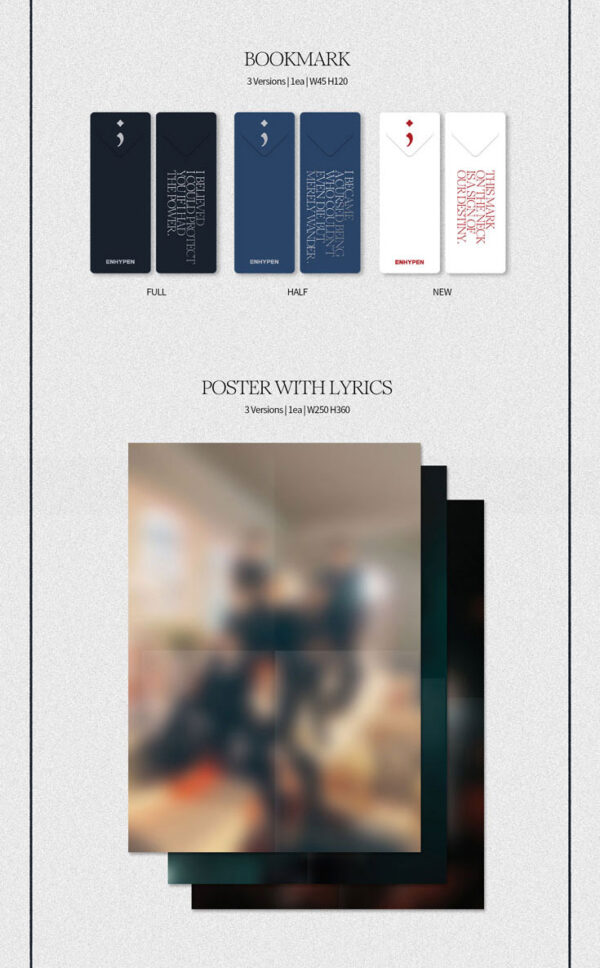 ENHYPEN - [DARK BLOOD] (Half Ver. Full Ver. New ver. ) Kaeguli KPOP Shop Albums and Merchandise