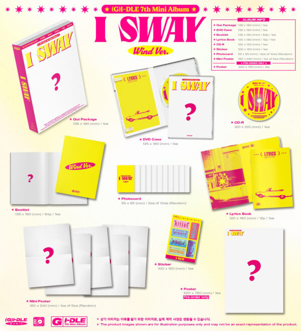 (G)I-DLE - 7th Mini Album [I SWAY] (Random Ver.) kaeguli kpop albums and merchandise