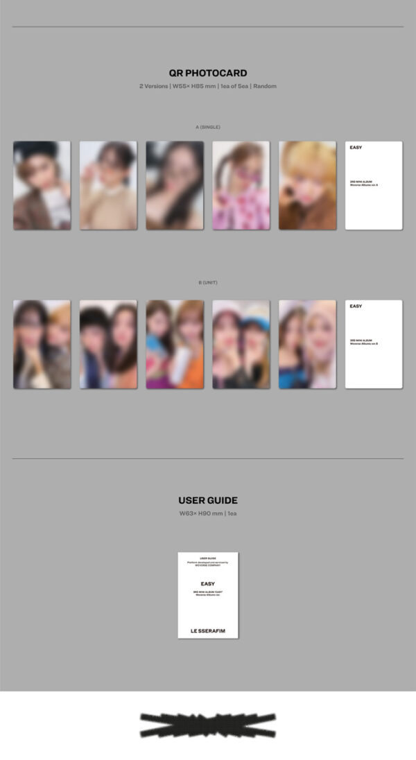 LE SSERAFIM - 3rd Mini Album [EASY] (Weverse Albums ver.) (A Ver. B Ver. ) Kaeguli KPOP Shop Albums and Merchandise