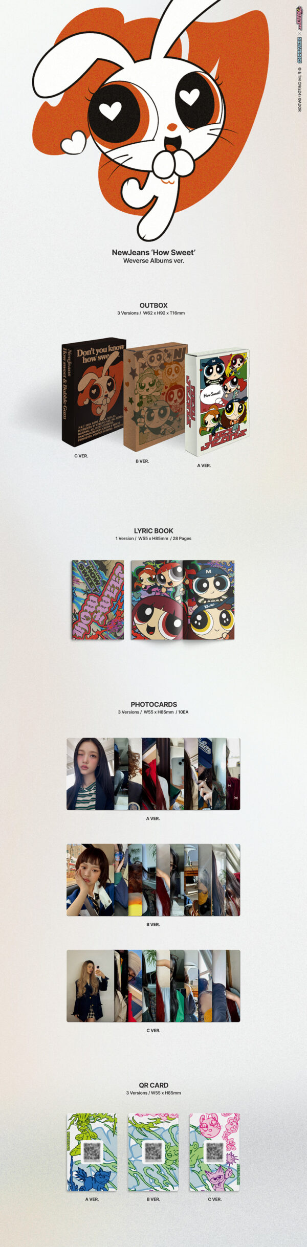 NewJeans - Double Single ['How Sweet] (Weverse Albums ver.) (Random Ver.) Kaeguli KPOP Shop Albums and Merchandise Contents