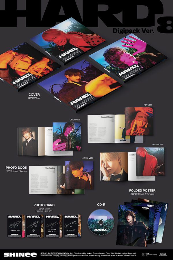 SHINee - The 8th Album [HARD] (Digipack Ver.) (Random Ver.) Kaeguli KPOP Shop Albums and Merchandise