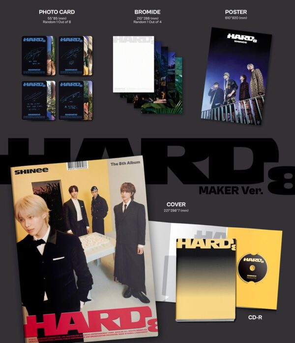 SHINee - The 8th Album [HARD] (Photo Book Ver.) (Random Ver.) Kaeguli KPOP Shop Albums and Merchandise