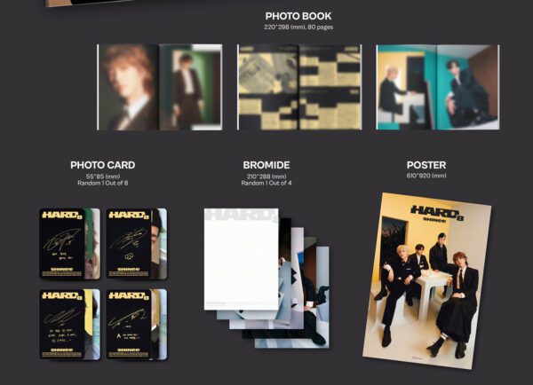 SHINee - The 8th Album [HARD] (Photo Book Ver.) (Random Ver.) Kaeguli KPOP Shop Albums and Merchandise