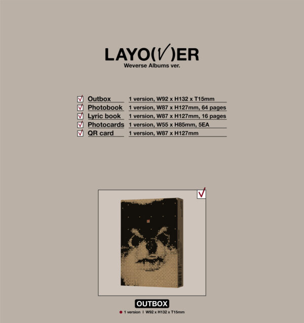 V - [Layover] (Weverse Albums ver.) kaeguli kpop albums and merchandise