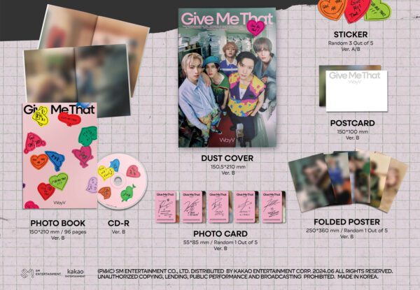 WayV - 5th Mini Album [Give Me That] (Photo Book Ver.) (A Ver. , b ver.) Kaeguli KPOP Shop Albums and Merchandise