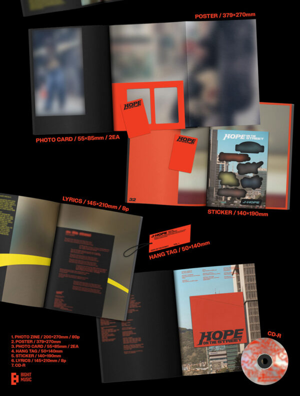 j-hope - Special Album [HOPE ON THE STREET VOL.1] (Random ver.) kaeguli kpop albums and merchandise