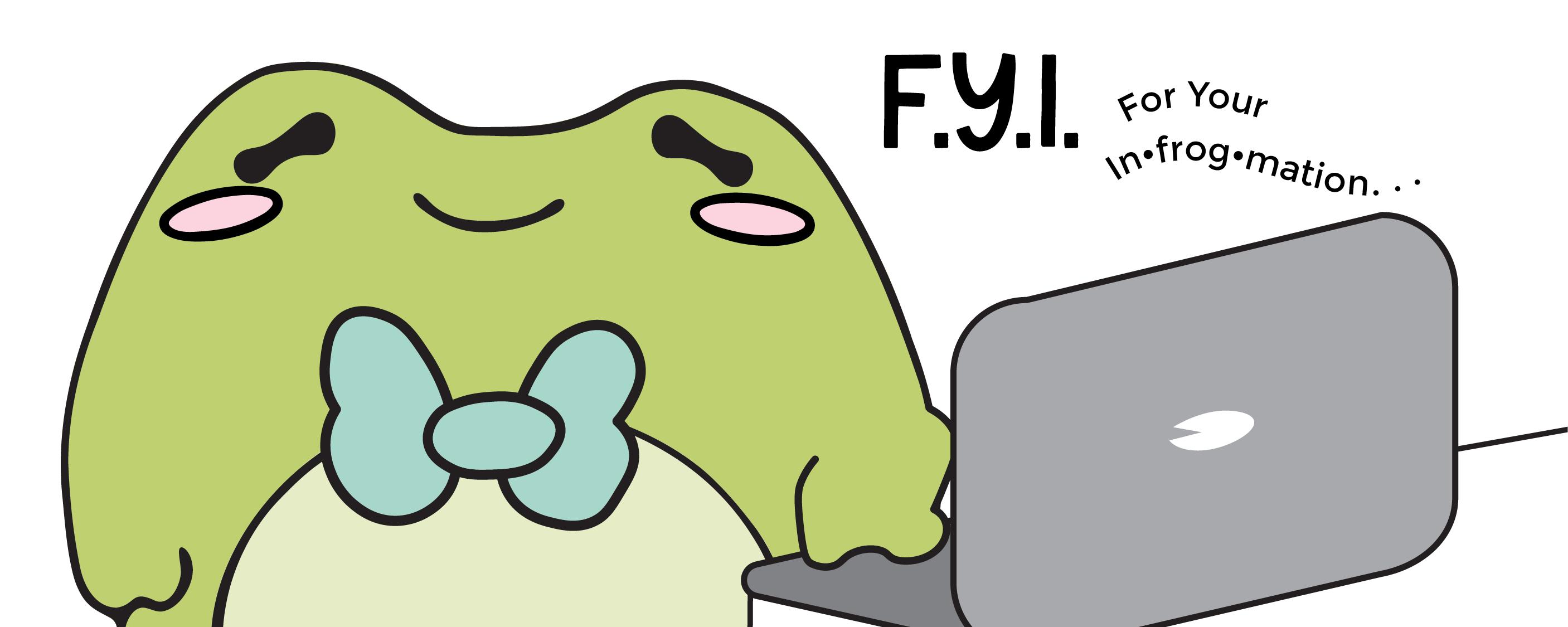 Kaeguli KPOP Shop Official KPOP albums and merchandise Frog with laptop computer