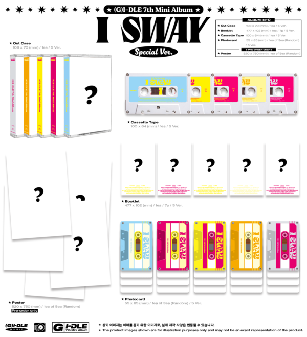 (G)I-dle I SWAY 7th Mini Album special version kaeguli kpop shop albums and merchandise