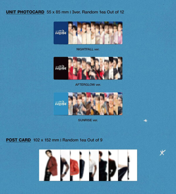CRAVITY - THE 7TH MINI ALBUM [EVERSHINE] NIGHTFALL Ver. Sunrise Version afterglow version kaeguli kpop shop albums and merchandise