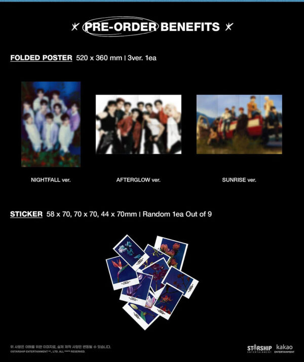 CRAVITY - THE 7TH MINI ALBUM [EVERSHINE] NIGHTFALL Ver. Sunrise Version afterglow version kaeguli kpop shop albums and merchandise
