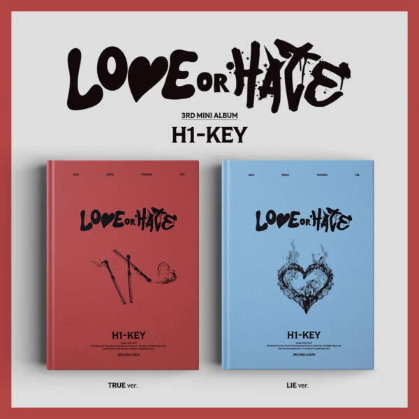H1-KEY - 3rd Mini Album [LOVE or HATE] NIGHTFALL Ver. TRUE Ver. Lie version kaeguli kpop shop albums and merchandise