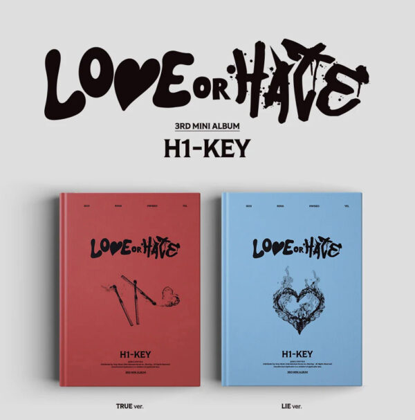H1-KEY - 3rd Mini Album [LOVE or HATE] NIGHTFALL Ver. TRUE Ver. Lie version kaeguli kpop shop albums and merchandise