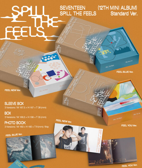 SEVENTEEN - 12TH MINI ALBUM [SPILL THE FEELS] (2 FEEL YOU Ver.) (0 Feel blue ver.) (1 feel new ver.) Kaeguli Kpop Shop Albums and Merchandise