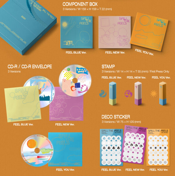 SEVENTEEN - 12TH MINI ALBUM [SPILL THE FEELS] (2 FEEL YOU Ver.) (0 Feel blue ver.) (1 feel new ver.) Kaeguli Kpop Shop Albums and Merchandise