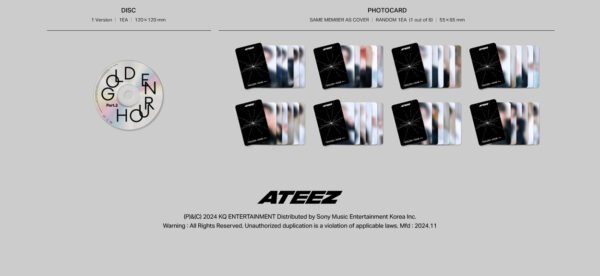 ATEEZ - 11th Mini Album [GOLDEN HOUR : Part.2] (Digipack Ver.) kaeguli kpop shop albums and merchandise