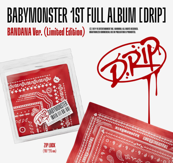 BABYMONSTER - 1st Full Album [DRIP] (BANDANNA Ver.) (Limited Edition) kaeguli kpop shop albums and merchandise