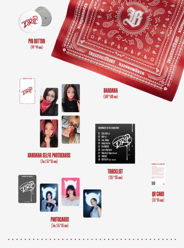 BABYMONSTER - 1st Full Album [DRIP] (BANDANNA Ver.) (Limited Edition) kaeguli kpop shop albums and merchandise