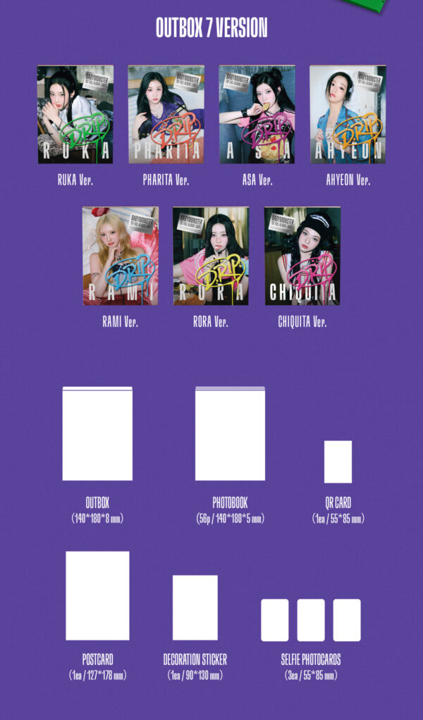 BABYMONSTER - 1st Full Album [DRIP] (YG TAG ALBUM Ver.) (7 TYPE Random) kaeguli kpop shop albums and merchandise