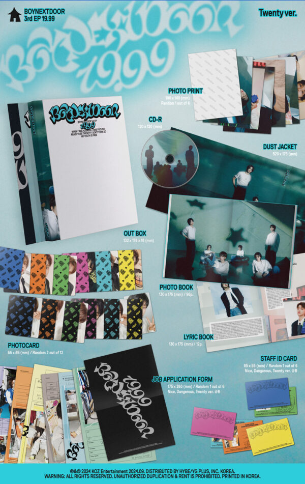BOYNEXTDOOR - 3RD MINI ALBUM [19.99] (NICE ver.) twenty version kaeguli kpop shop albums and merchandise