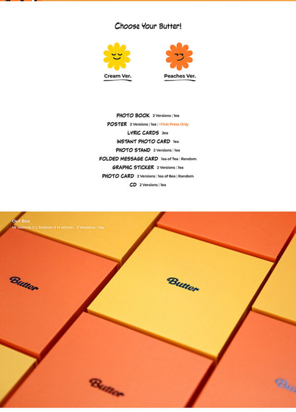 - 2ND SINGLE ALBUM [Butter] (Peaches Ver.) kaeguli kpop shop albums and merchandise