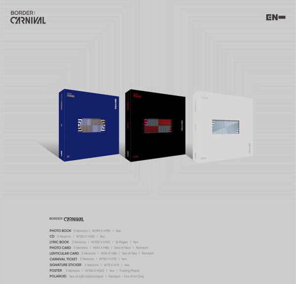 ENHYPEN - Mini Album Vol.2 [BORDER : CARNIVAL] (UP ver. Hype ver. ) kaeguli kpop shop albums and merchandise