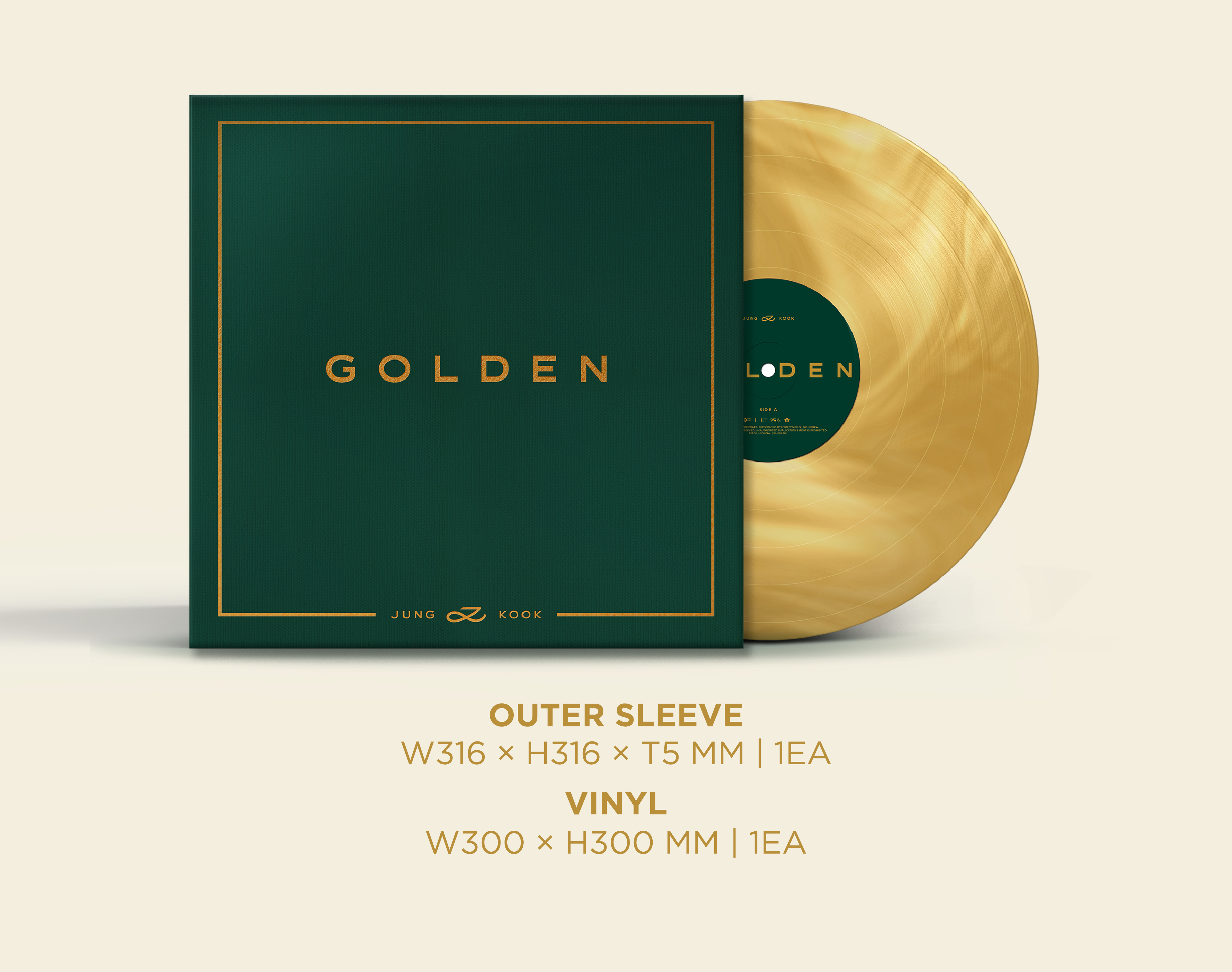 JUNGKOOK (BTS) - [GOLDEN] (LP) kaeguli kpop shop albums and merchandise