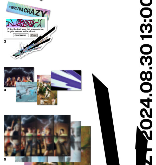 SSERAFIM - 4TH MINI ALBUM [CRAZY] (VOL. 3 ODD FAIRY FLOSS) ( vol. 2 heathers rock ) ( vol 3 thurndering cedar ) kaeguli kpop shop albums and merchandise