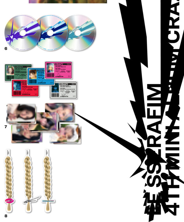 SSERAFIM - 4TH MINI ALBUM [CRAZY] (VOL. 3 ODD FAIRY FLOSS) ( vol. 2 heathers rock ) ( vol 3 thurndering cedar ) kaeguli kpop shop albums and merchandise