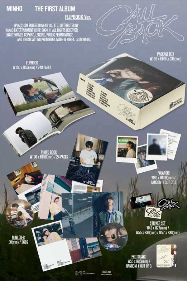 MINHO (SHINee) - 1st Full Album [CALL BACK] (Box Ver.) kaeguli kpop shop albums and merchandise