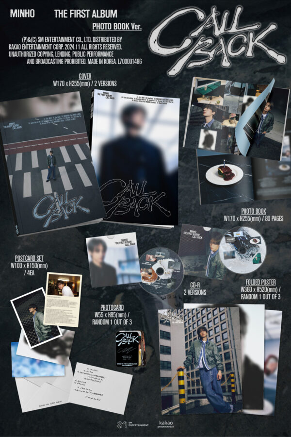 MINHO (SHINee) - 1st Full Album [CALL BACK] (Photobook Ver.) (2 TYPE Random) kaeguli kpop shop albums and merchandise