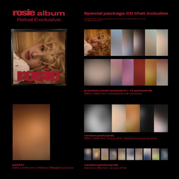 ROSÉ (BLACKPINK) - 1st Studio Album [rosie] (Retail Exclusive Ver.) kaeguli kpop shop albums and merchandise