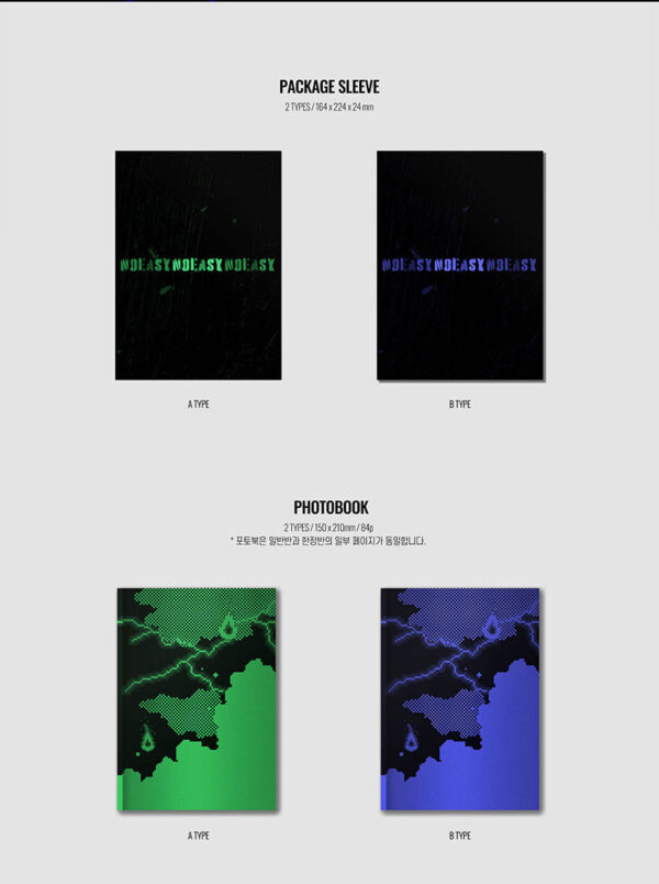 Stray Kids - 2ND ALBUM [NOEASY] (A (Green) Ver.) (B purple ver. ) kaeguli kpop shop albums and merchandise