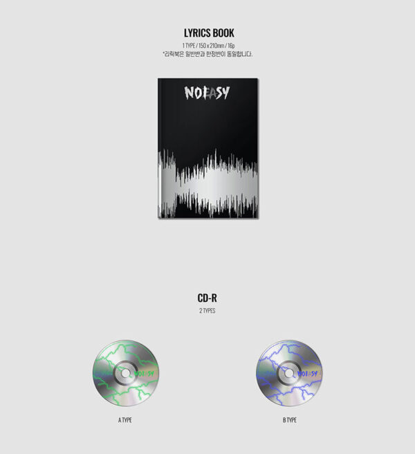 Stray Kids - 2ND ALBUM [NOEASY] (A (Green) Ver.) (B purple ver. ) kaeguli kpop shop albums and merchandise