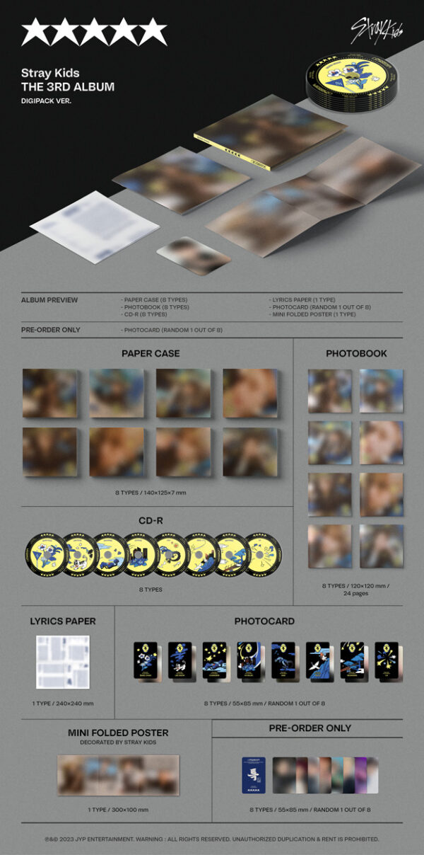 Stray Kids - 3rd Full Album (Digipak) (Seungmin Ver.) ( Chanhbin ver.) Kaeguli Kpop Shop Albums and Merchandise