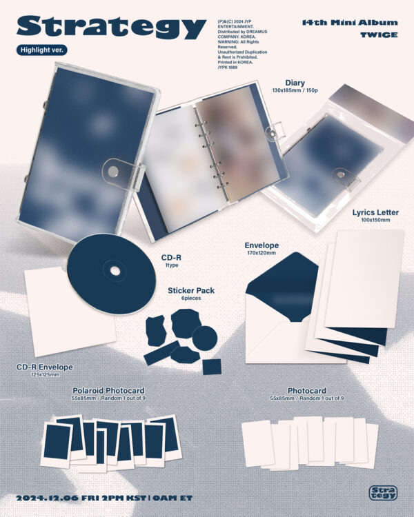 TWICE - 14th Mini Album [STRATEGY] (Highlight Ver.) kaeguli kpop shop albums and merchandise