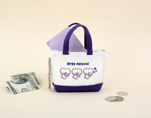 BTS - BT21 minini CANVAS MINI POUCH CHIMMY mang shooky koya tata cooky chimmy rj kaeguli kpop albums and merchandise