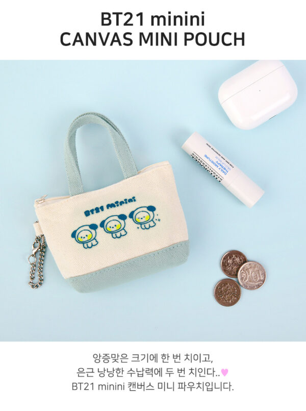 BTS - BT21 minini CANVAS MINI POUCH CHIMMY mang shooky koya tata cooky chimmy rj kaeguli kpop albums and merchandise