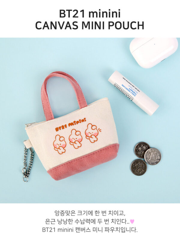 BTS - BT21 minini CANVAS MINI POUCH CHIMMY mang shooky koya tata cooky chimmy rj kaeguli kpop albums and merchandise