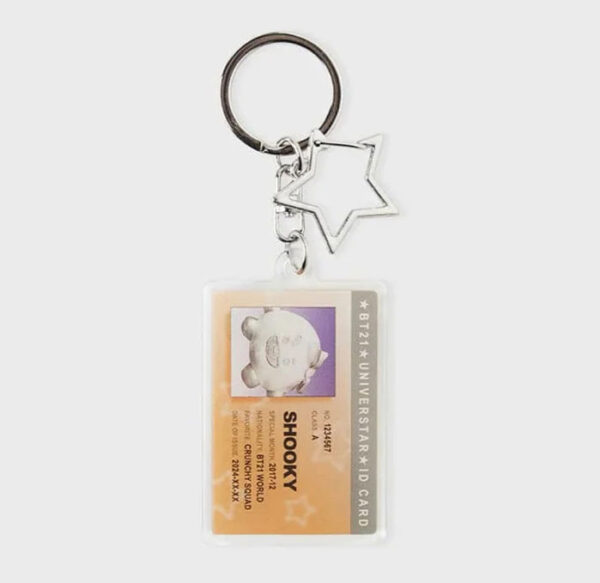 BT21 Acrylic ID Card Keyring (SHOOKY) kaeguli kpop shop albums and merchandise