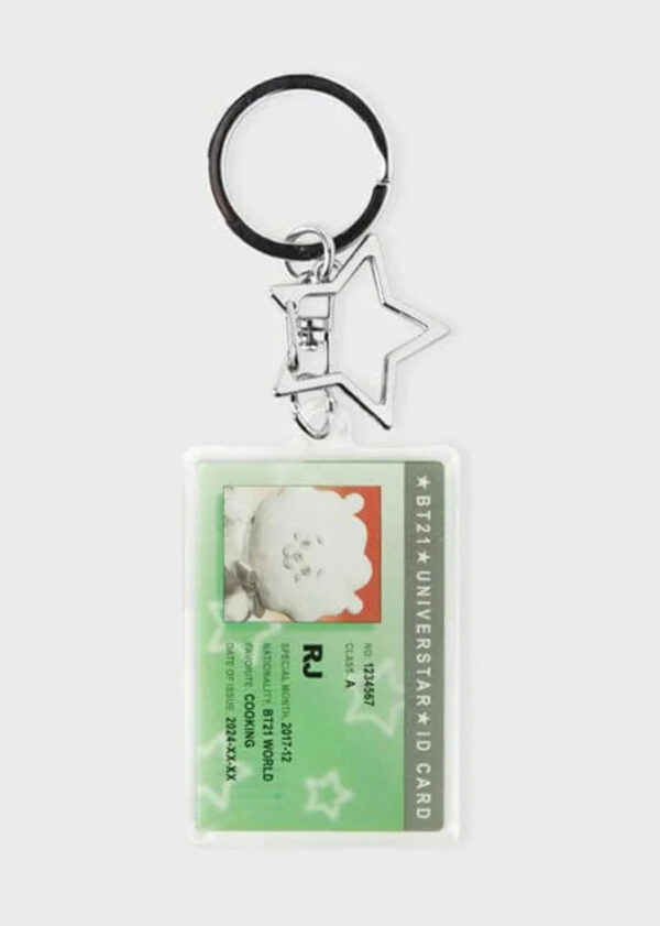 BT21 Acrylic ID Card Keyring (RJ) kaeguli kpop shop albums and merchandise