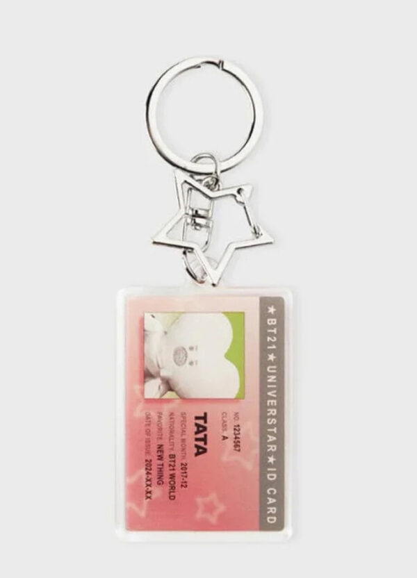 BT21 Acrylic ID Card Keyring (TATA) kaeguli kpop shop albums and merchandise