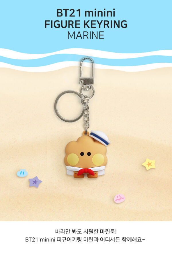 BTS - BT21 minini FIGURE KEYRING MARINE CHIMMY mang shooky koya tata cooky chimmy rj kaeguli kpop albums and merchandise