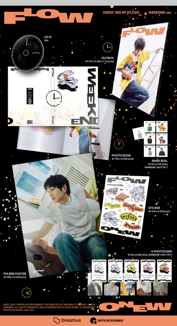 ONEW (SHINee) - 3RD MINI ALBUM [FLOW] (WEEKDAY ver.) (weekend ver.) kaeguli kpop shop albums and merchandise