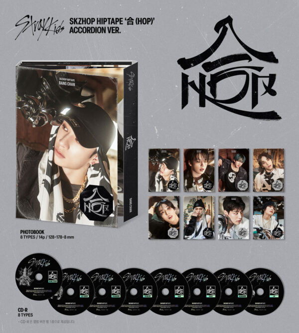 Stray Kids - SKZHOP HIPTAPE (HOP) (ACCORDION VER.) hyunjin felix bang dhan lee know han i.n seungmin changbin kaeguli kpop shop albums and merchandise
