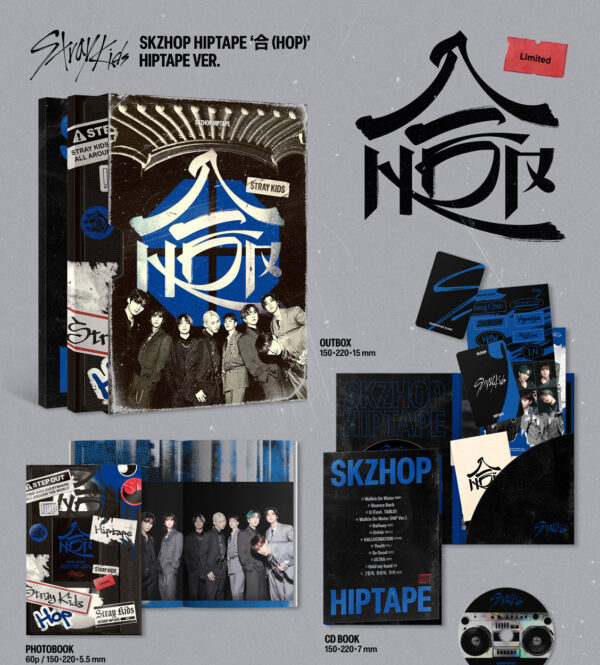 Stray Kids - SKZHOP HIPTAPE (HOP) (HIPTAPE VER.) (LIMITED VER.) hyunjin felix bang dhan lee know han i.n seungmin changbin kaeguli kpop shop albums and merchandise