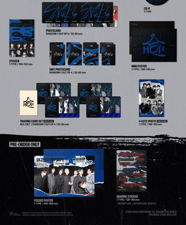 Stray Kids - SKZHOP HIPTAPE (HOP) (HIPTAPE VER.) (LIMITED VER.) hyunjin felix bang dhan lee know han i.n seungmin changbin kaeguli kpop shop albums and merchandise