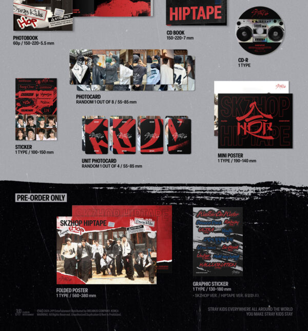 Stray Kids - SKZHOP HIPTAPE (HOP) (SKZHOP VER.) hyunjin felix bang dhan lee know han i.n seungmin changbin kaeguli kpop shop albums and merchandise