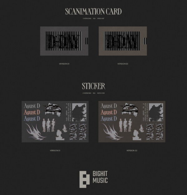 SUGA (BTS) - 1st Solo Album [D-DAY] (1 black ) kaeguli kpop shop albums and merchandise